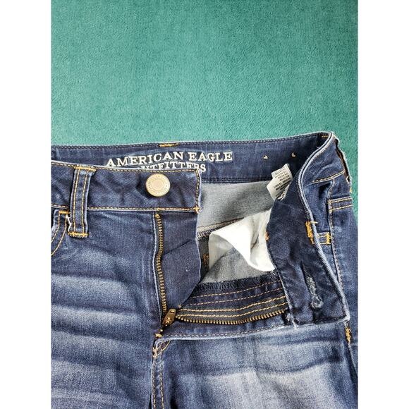 American Eagle Jeans Size 2 Womens Blue Denim Stretch Pants High Rise Jegging - Picture 5 of 13